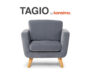 TAGIO Szary fotel skandynawski szary - zdjęcie 11