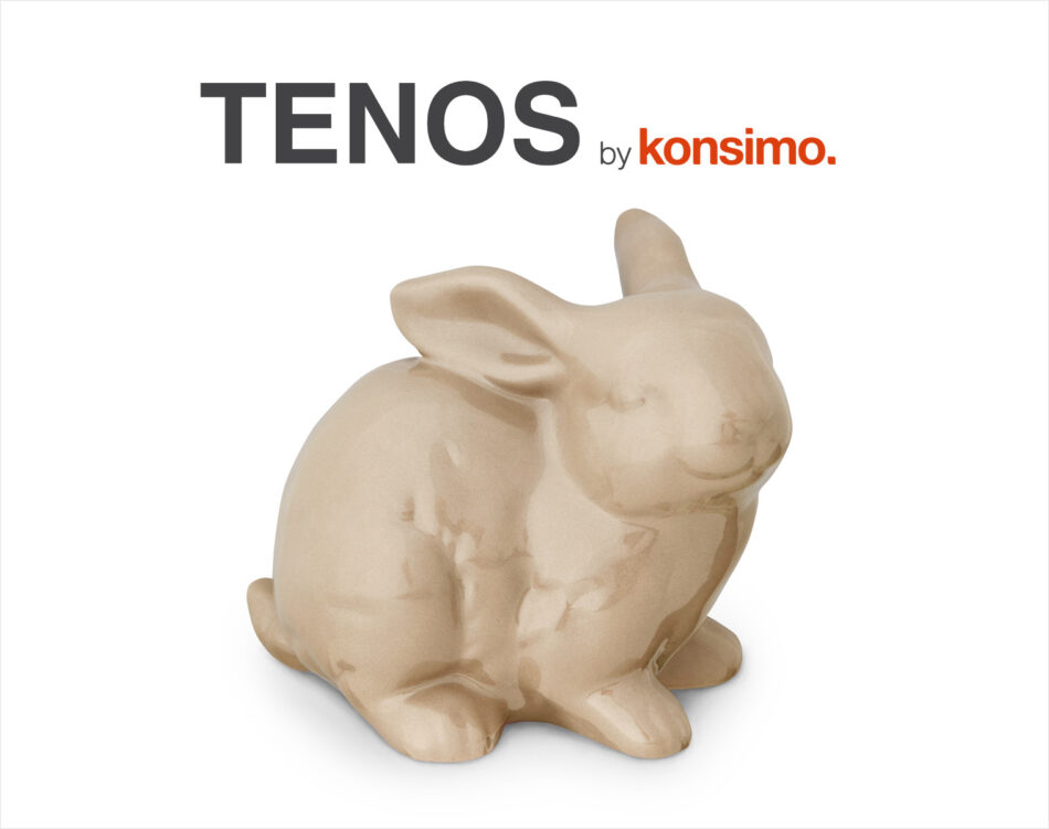 TENOS Figurka Królik jasny brąz - zdjęcie 2