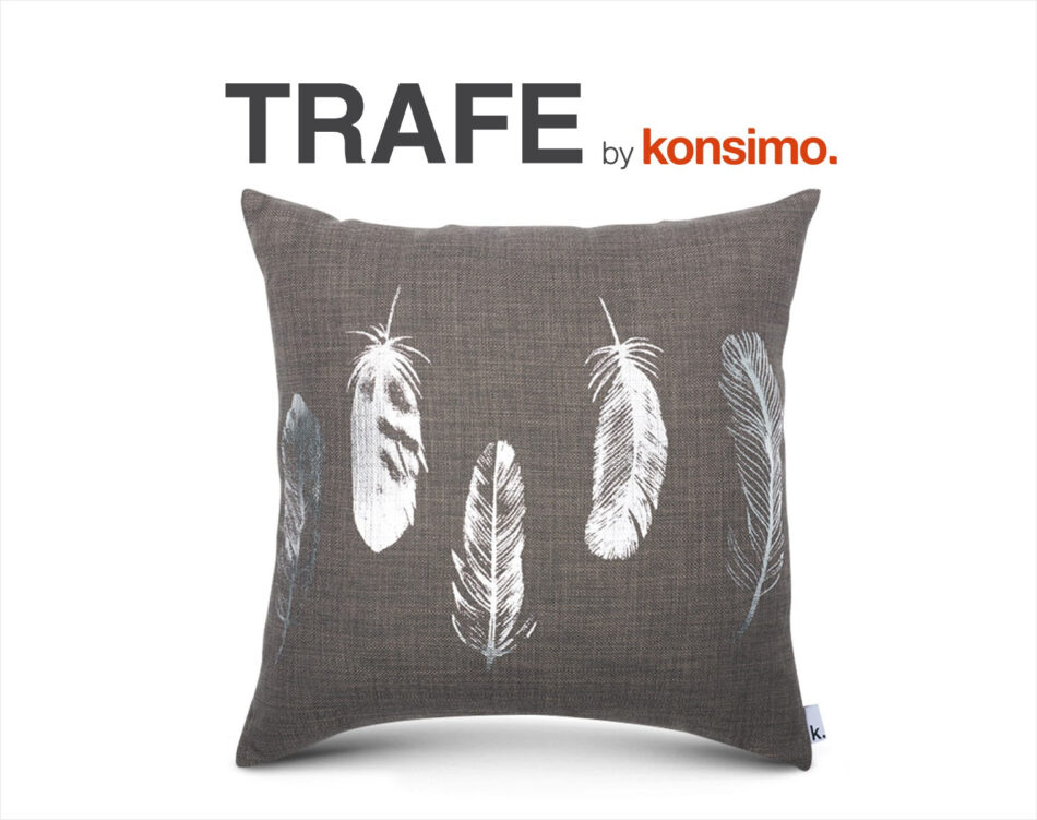 ERESTIL Poszewka na poduszkę brązowy/srebrny - zdjęcie 2