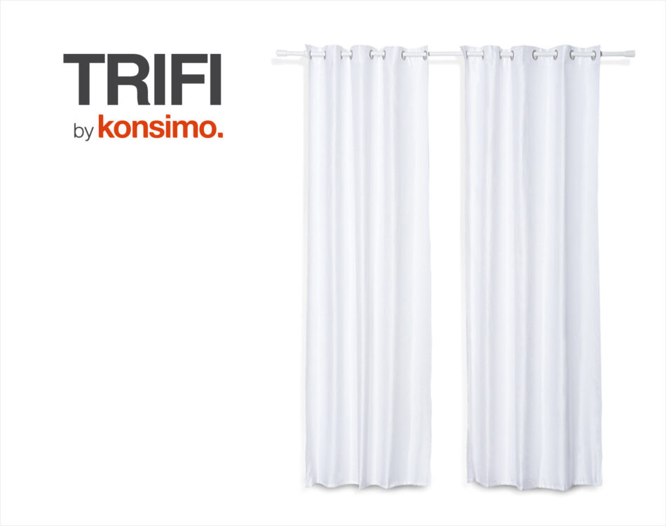 TRIFI Zasłona biały - zdjęcie 2