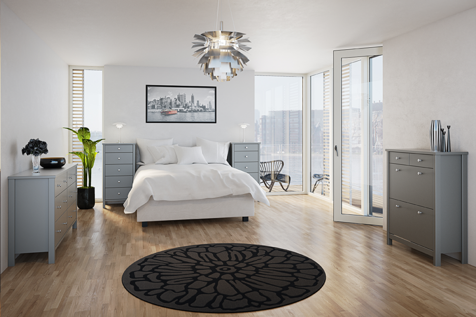 TROMSÖ Szafka na buty szary - zdjęcie 4