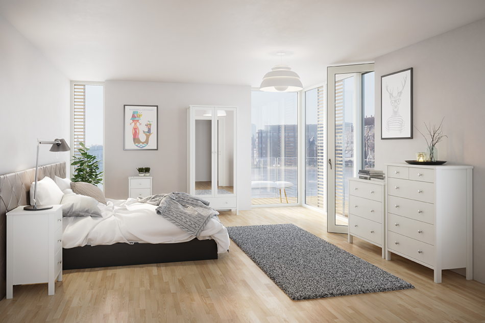 TROMSÖ Stolik nocny biały - zdjęcie 4