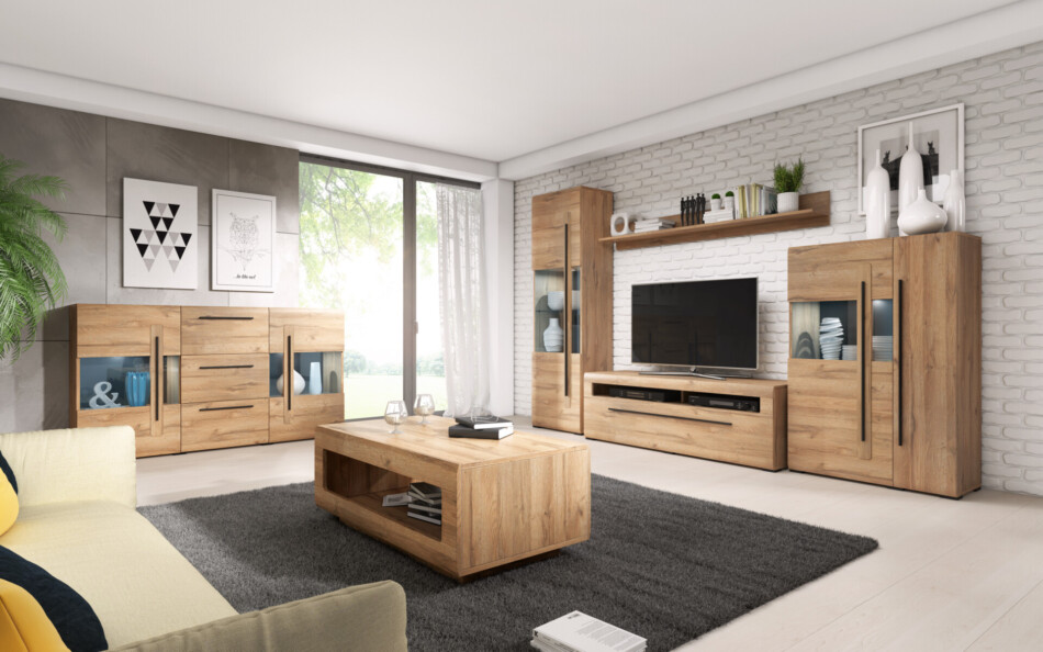 TULSA Szafka RTV dąb naturalny - zdjęcie 1