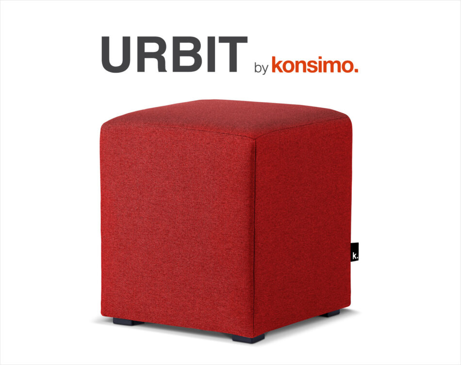 URBIT Puf czerwony - zdjęcie 2