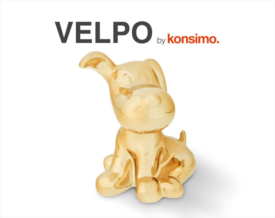 VELPO Figurka Pies złoty - zdjęcie 1