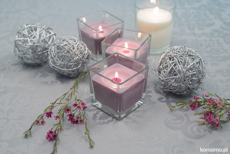 MEDETA Świeca zapachowa w szkle szary - zdjęcie 3