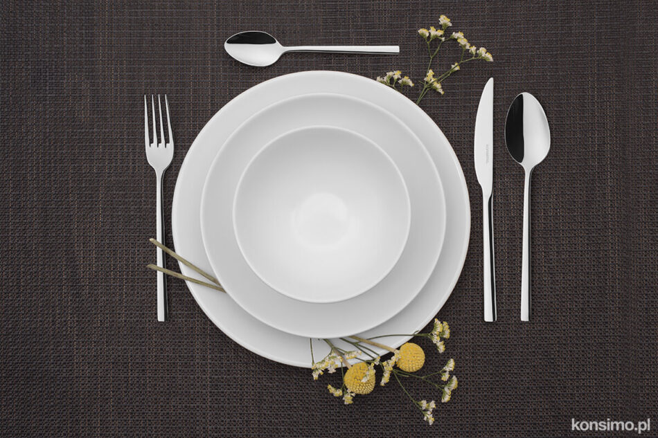 MUSCARI Talerz deserowy biały - zdjęcie 2