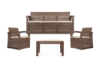 NEOMENS Zestaw mebli ogrodowych (3,1,1,st.) brązowy/beżowy - zdjęcie 1