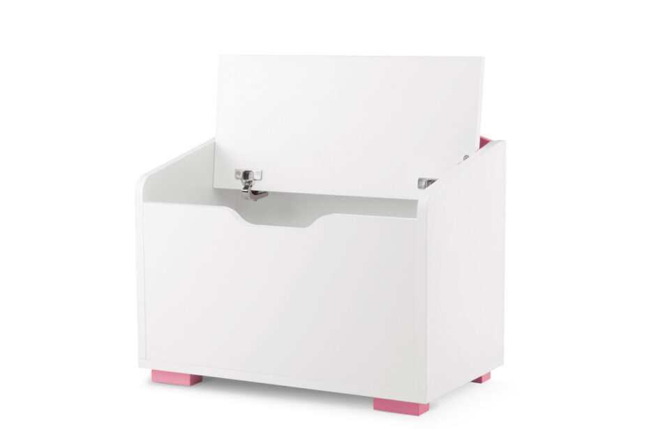 PABIS Zestaw meble do pokoju dziewczynki różowe 4 elementy biały/różowy - zdjęcie 7