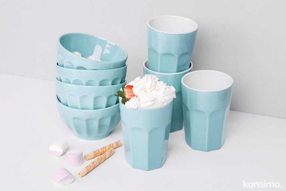 ARALES, CAMPI Zestaw śniadaniowy, 4 os. miętowy - zdjęcie 0