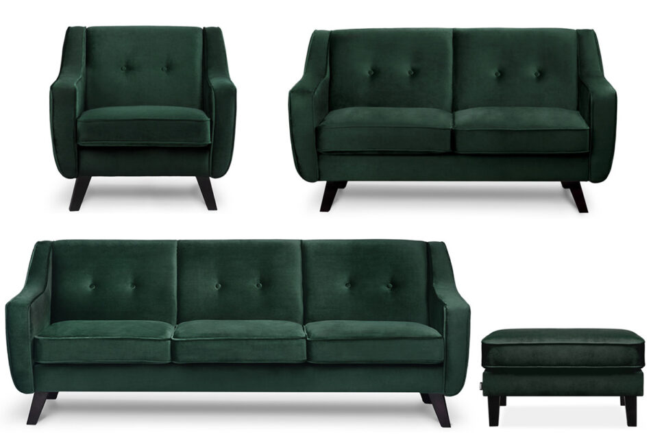 TERSO Zestaw mebli do salonu, 4 el ciemny zielony - zdjęcie 0