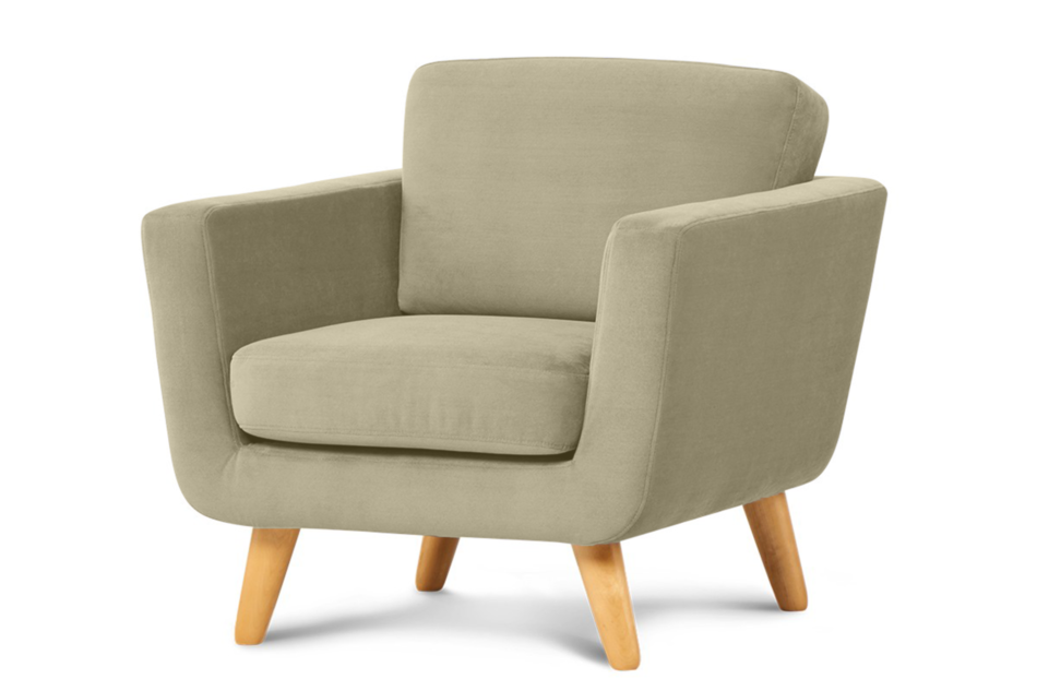 TAGIO Beżowy fotel skandynawski beżowy - zdjęcie 1