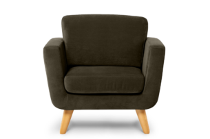 TAGIO, https://dev1-mda.konsimo.pl/kolekcja/tagio/ Brązowy fotel skandynawski brązowy - zdjęcie