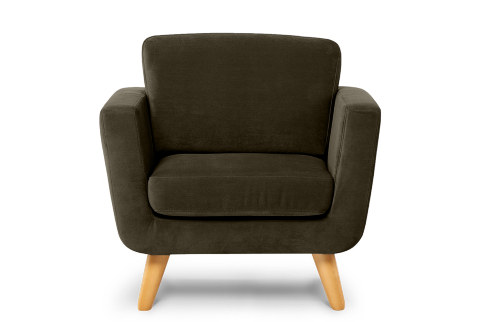 TAGIO Brązowy fotel skandynawski brązowy - zdjęcie 0