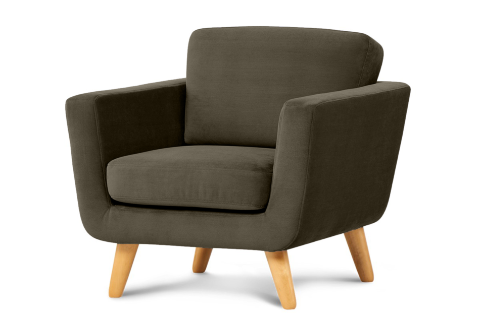 TAGIO Brązowy fotel skandynawski brązowy - zdjęcie 1