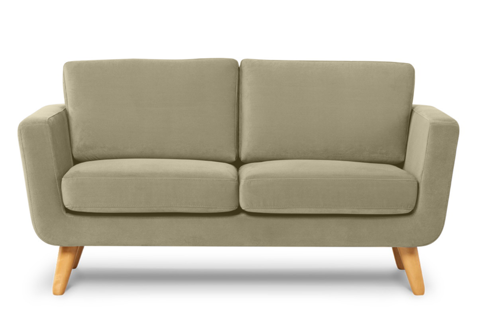 TAGIO Beżowa skandynawska sofa 2 osobowa beżowy - zdjęcie 0