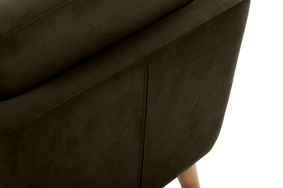 TAGIO Brązowa skandynawska sofa 2 osobowa brązowy - zdjęcie 5