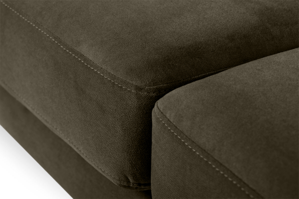 TAGIO Brązowa skandynawska sofa 2 osobowa brązowy - zdjęcie 4