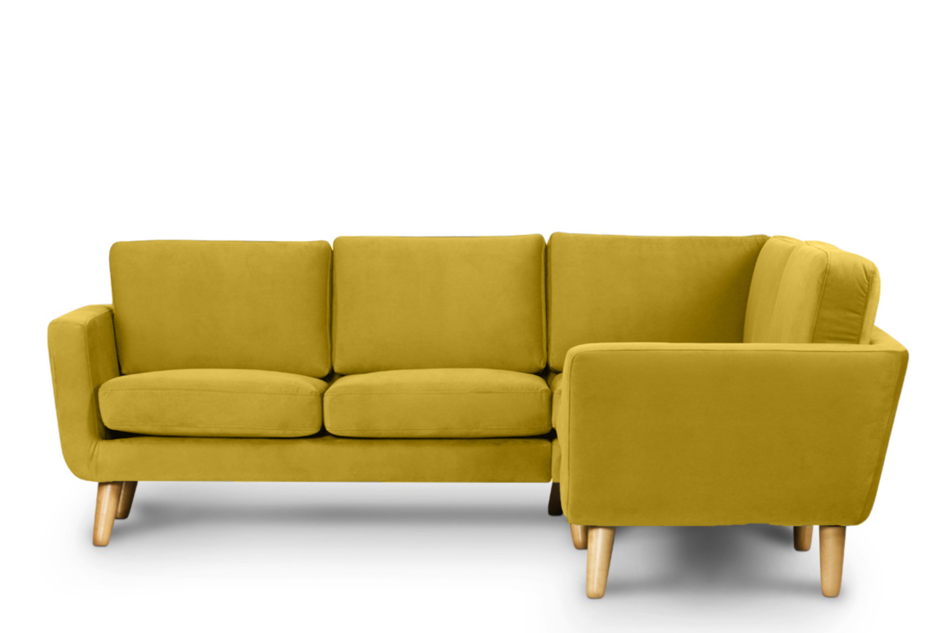 TAGIO Żółty narożnik skandynawski prawy żółty - zdjęcie 0