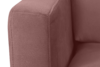 TAGIO Różowy narożnik skandynawski welur prawy koralowy - zdjęcie 4