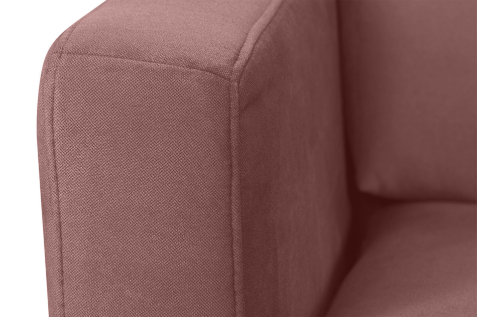 TAGIO Różowy narożnik skandynawski welur prawy koralowy - zdjęcie 3