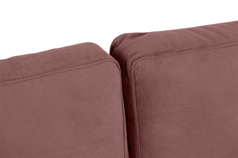 TAGIO Różowy narożnik skandynawski lewy welur koralowy - zdjęcie 4