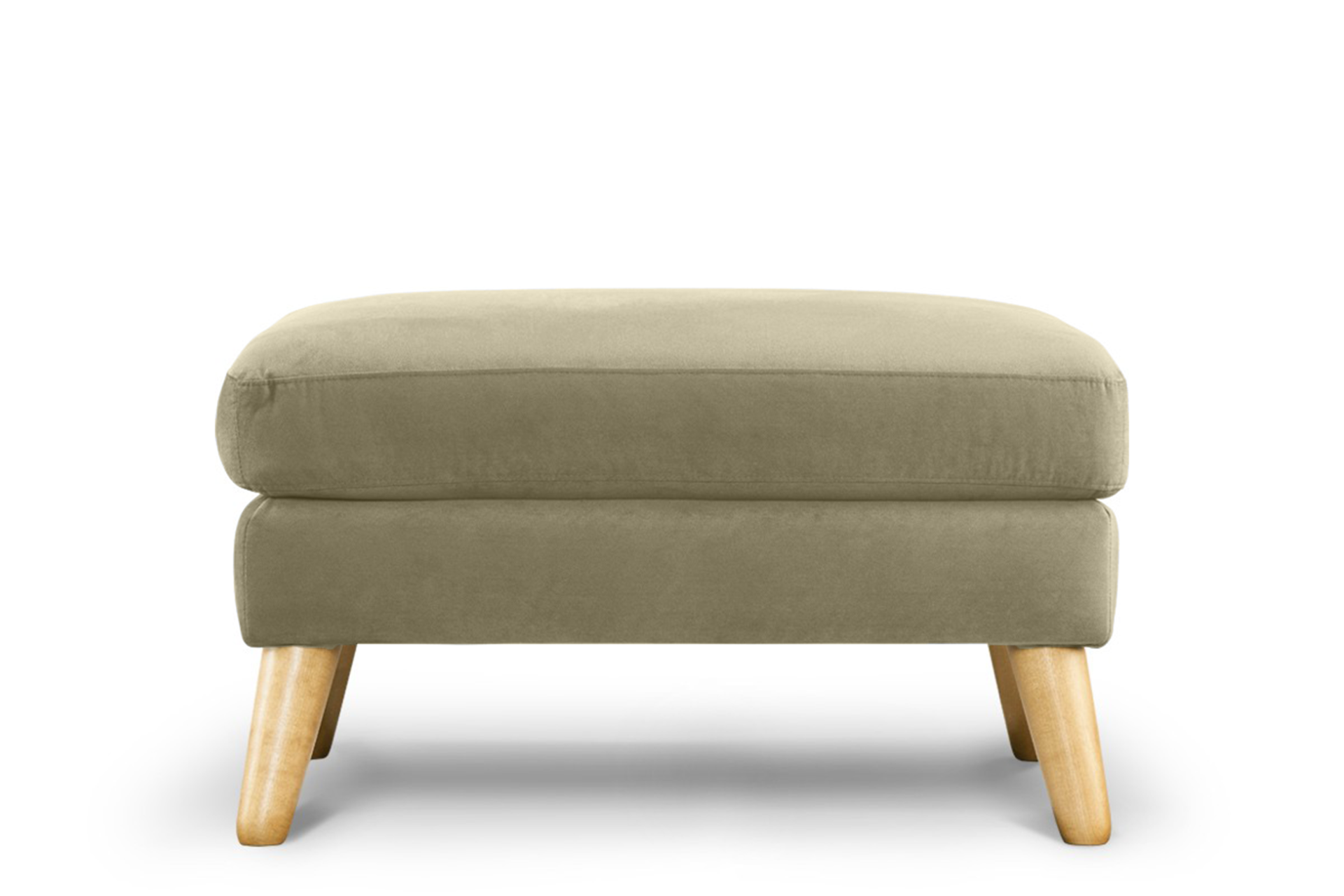 Beżowa pufa skandynawska