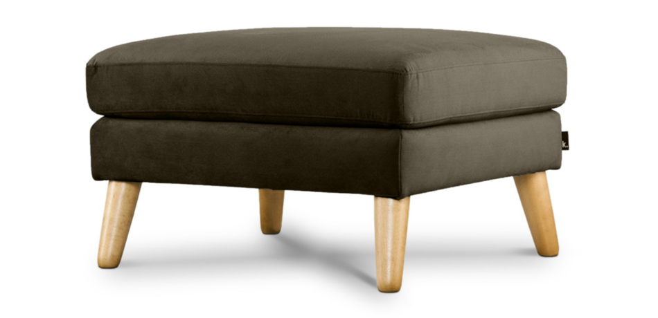 TAGIO Brązowa pufa skandynawska brązowy - zdjęcie 1