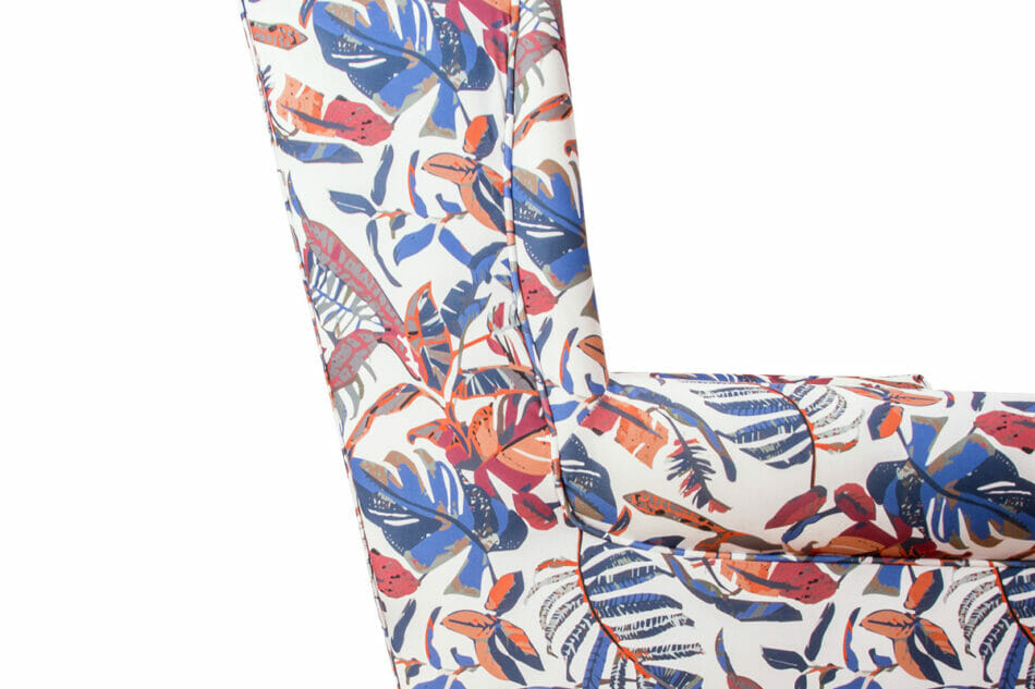 MILES Fotel biały/wielokolorowy/buk - zdjęcie 5