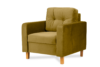 ERISO Żółty fotel welurowy do salonu miodowy - zdjęcie 2