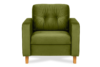 ERISO Zielony welurowy fotel do salonu oliwkowy - zdjęcie 1