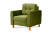 ERISO Zielony welurowy fotel do salonu oliwkowy - zdjęcie 2