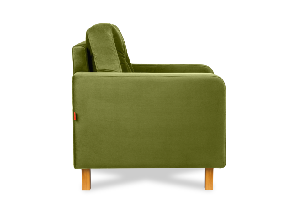ERISO Zielony welurowy fotel do salonu oliwkowy - zdjęcie 2