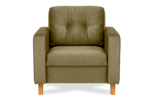 ERISO, https://dev1-mda.konsimo.pl/kolekcja/eriso/ Beżowy welurowy fotel do salonu beżowy - zdjęcie