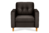 ERISO Brązowy welurowy fotel do salonu brązowy - zdjęcie 1