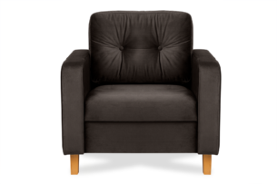 ERISO, https://dev1-mda.konsimo.pl/kolekcja/eriso/ Brązowy welurowy fotel do salonu brązowy - zdjęcie