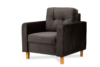 ERISO Brązowy welurowy fotel do salonu brązowy - zdjęcie 2