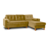ERISO Żółty narożnik welurowy do salonu miodowy - zdjęcie 2
