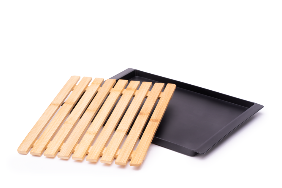 FRAXI Deska do krojenia z pojemnikiem brązowy/czarny - zdjęcie 1