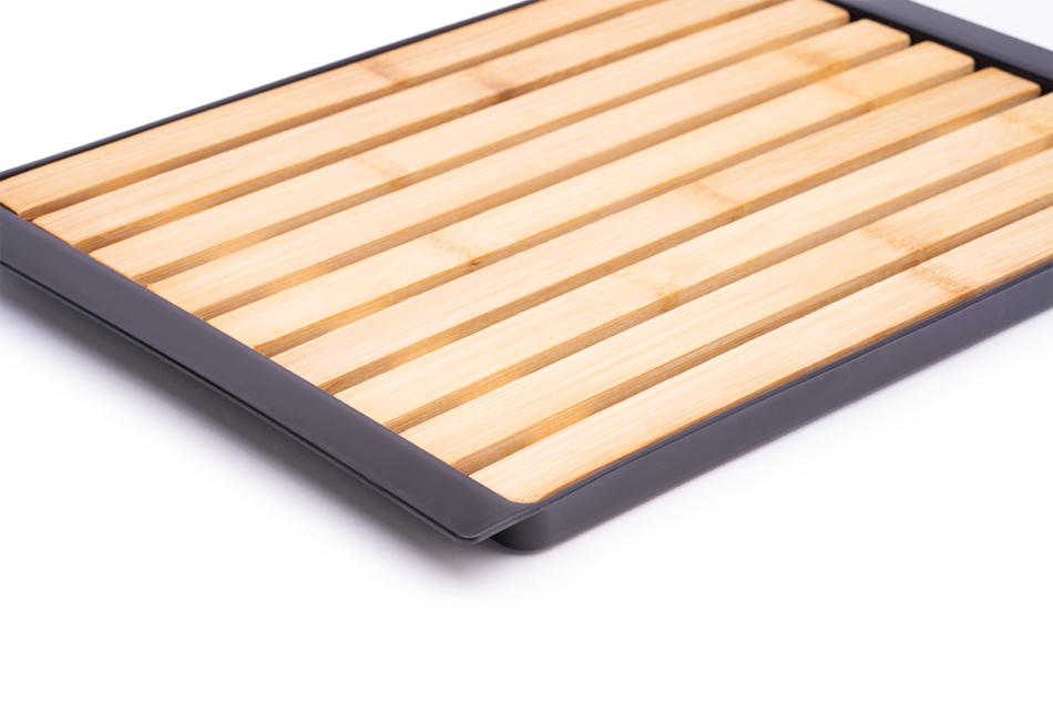 FRAXI Deska do krojenia z pojemnikiem brązowy/czarny - zdjęcie 2