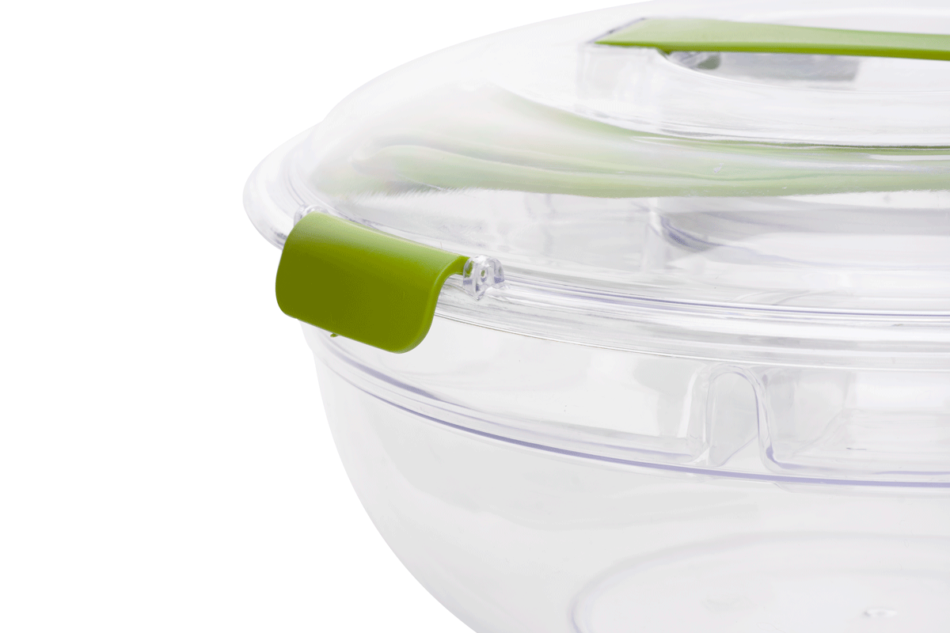 CAIMA Pojemnik na sałatkę przezroczysty/zielony - zdjęcie 3