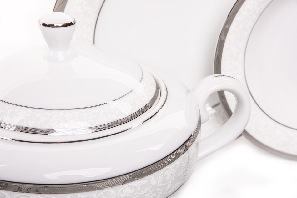 GEOS PLATIN Serwis obiadowy 6os. (18el.) Platin - zdjęcie 4