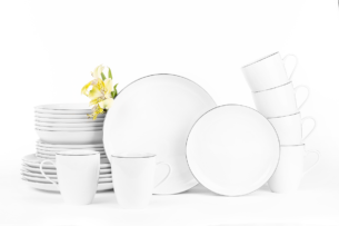 NORA PLATYNOWA LINIA, https://dev1-mda.konsimo.pl/kolekcja/nora-platynowa-linia/ Zestaw obiadowy 6os. (30 el.) Platynowa Linia - zdjęcie