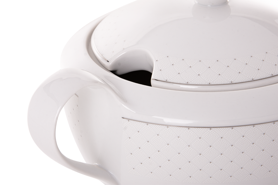 AMELIA CARMEN Zestaw obiadowy 6os. (25 el.) biały - zdjęcie 7