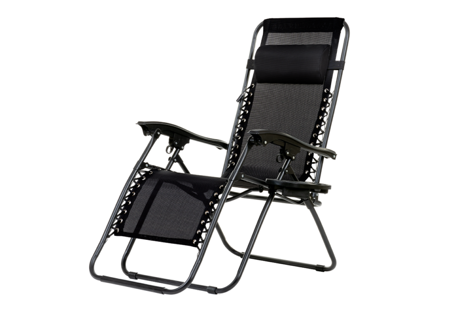 CORACIAS Leżak ogrodowy czarny - zdjęcie 0
