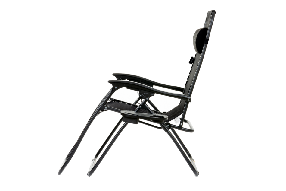 CORACIAS Leżak ogrodowy czarny - zdjęcie 2