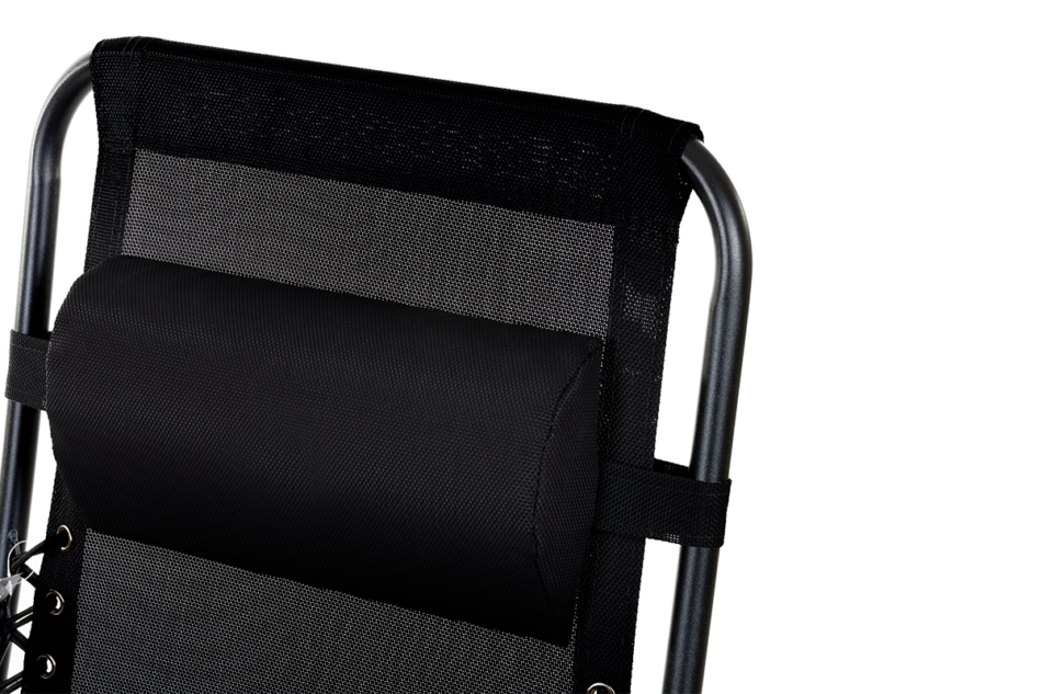 CORACIAS Leżak ogrodowy czarny - zdjęcie 4