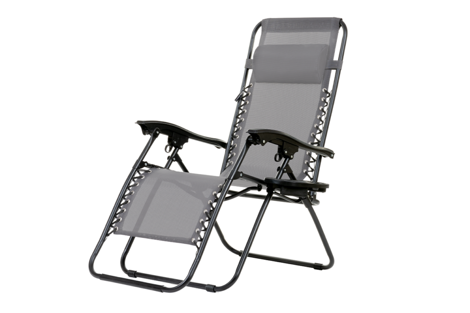 CORACIAS Leżak ogrodowy szary - zdjęcie 0