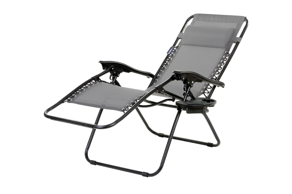 CORACIAS Leżak ogrodowy szary - zdjęcie 2