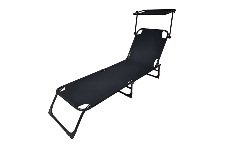 NORTELI Leżak ogrodowy czarny - zdjęcie